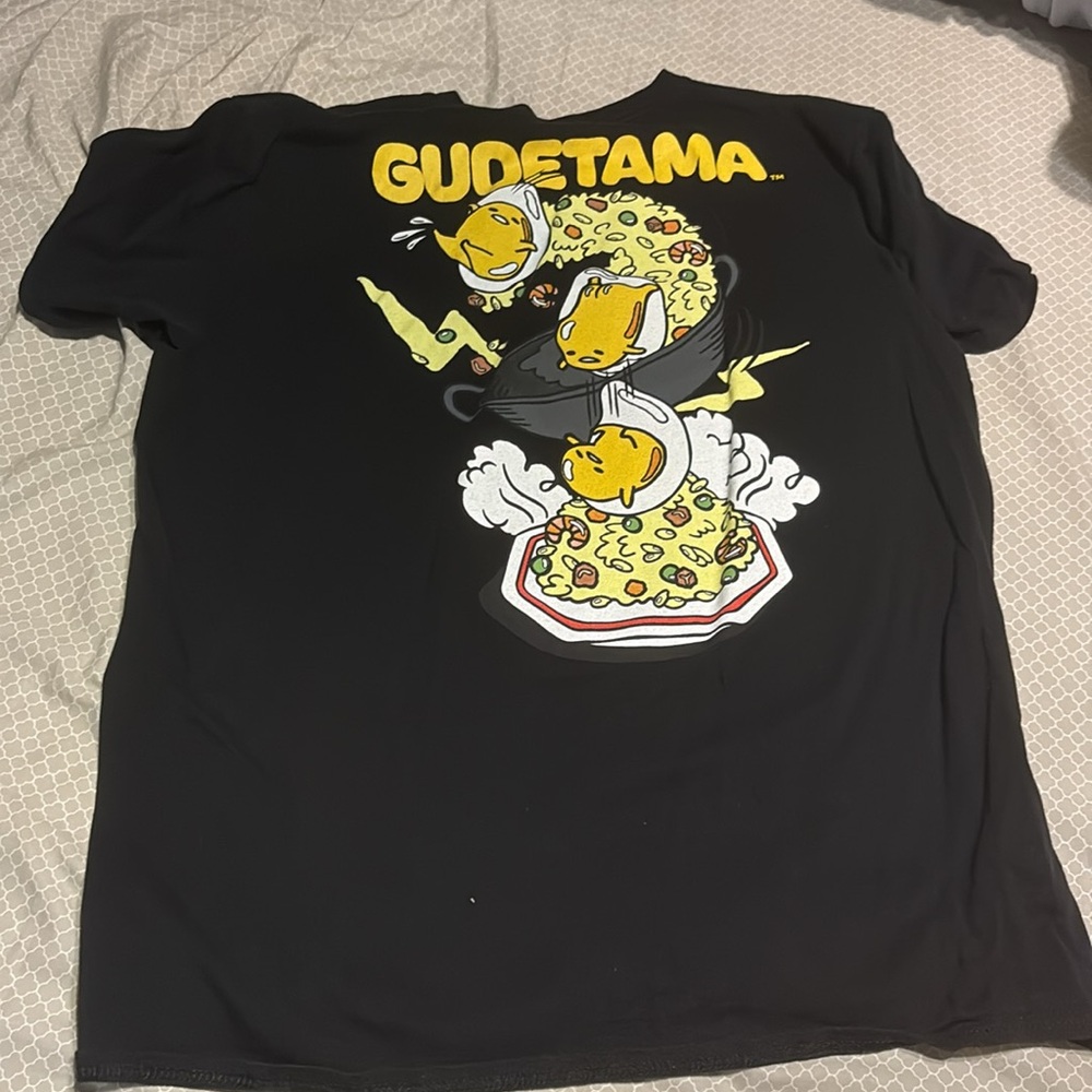Black Gudetama Graphic T-Shirt - Picture 2 of 2